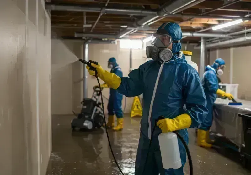 Basement Sanitization and Antimicrobial Treatment process in Collinsville, IL